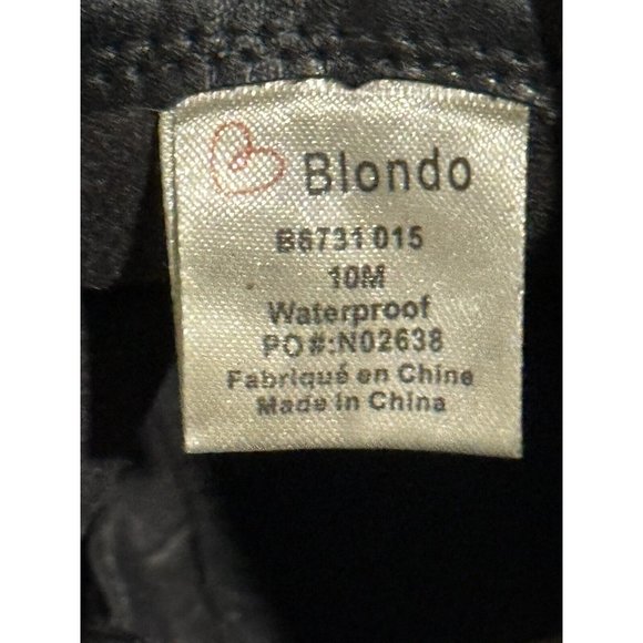 Blondo Black Waterproof Suede Leather Buckle Ankle Boots Booties Size 10 - Picture 10 of 14